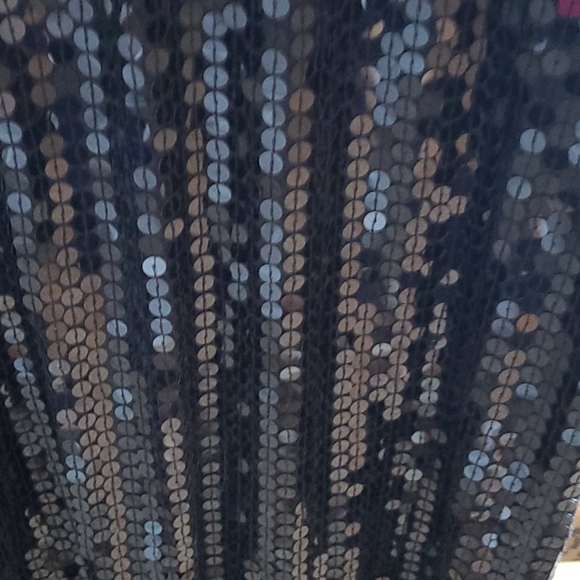 Vintage I. Magnin Black Sequin Evening Dress - Picture 6 of 12